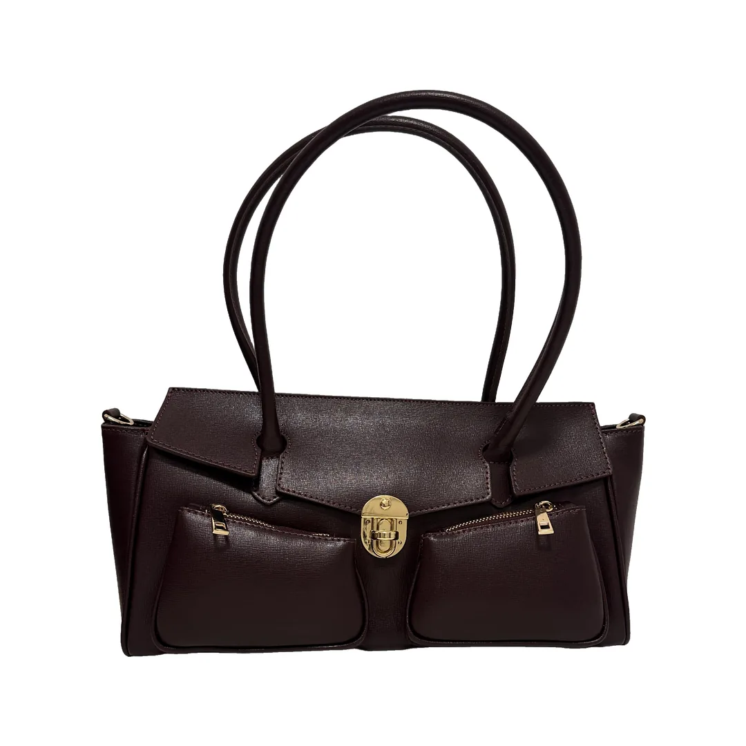 Geantă Juno Bordo - Design Urban cu Buzunare | Stil Cargo-Chic