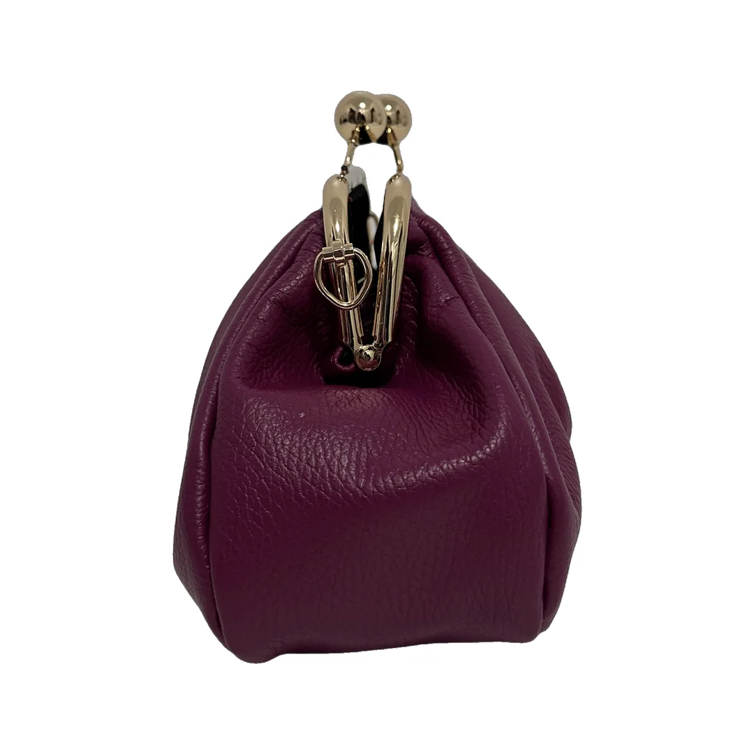 Geantă Simona Mini din Piele Naturală, Purple